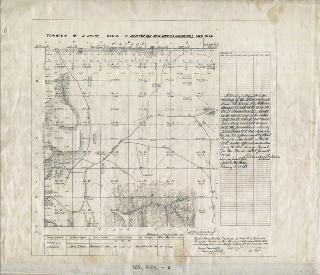 1883 Sept White Oaks Map White Oaks New Mexico Goldrush