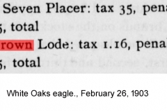 White Oaks eagle., February 26, 1903