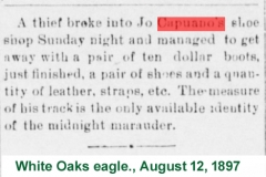 White Oaks eagle., August 12, 1897