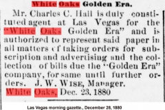 Las Vegas morning gazette., December 28, 1880