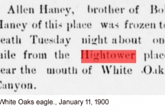 White Oaks eagle., January 11, 1900