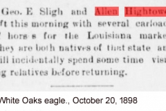White Oaks eagle., October 20, 1898