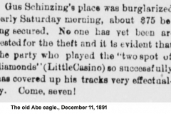 The old Abe eagle., December 11, 1891
