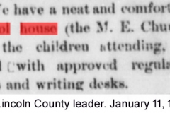 The Lincoln County leader. [volume], January 11, 1890School