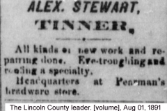 The Lincoln County leader. [volume], August 01, 1891