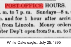 White Oaks eagle., July 25, 1895