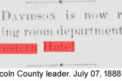 Lincoln County leader. [volume], July 07, 1888