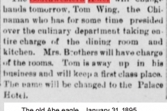 The old Abe eagle., January 31, 1895