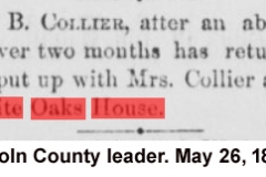 Lincoln County leader. [volume], May 26, 1883